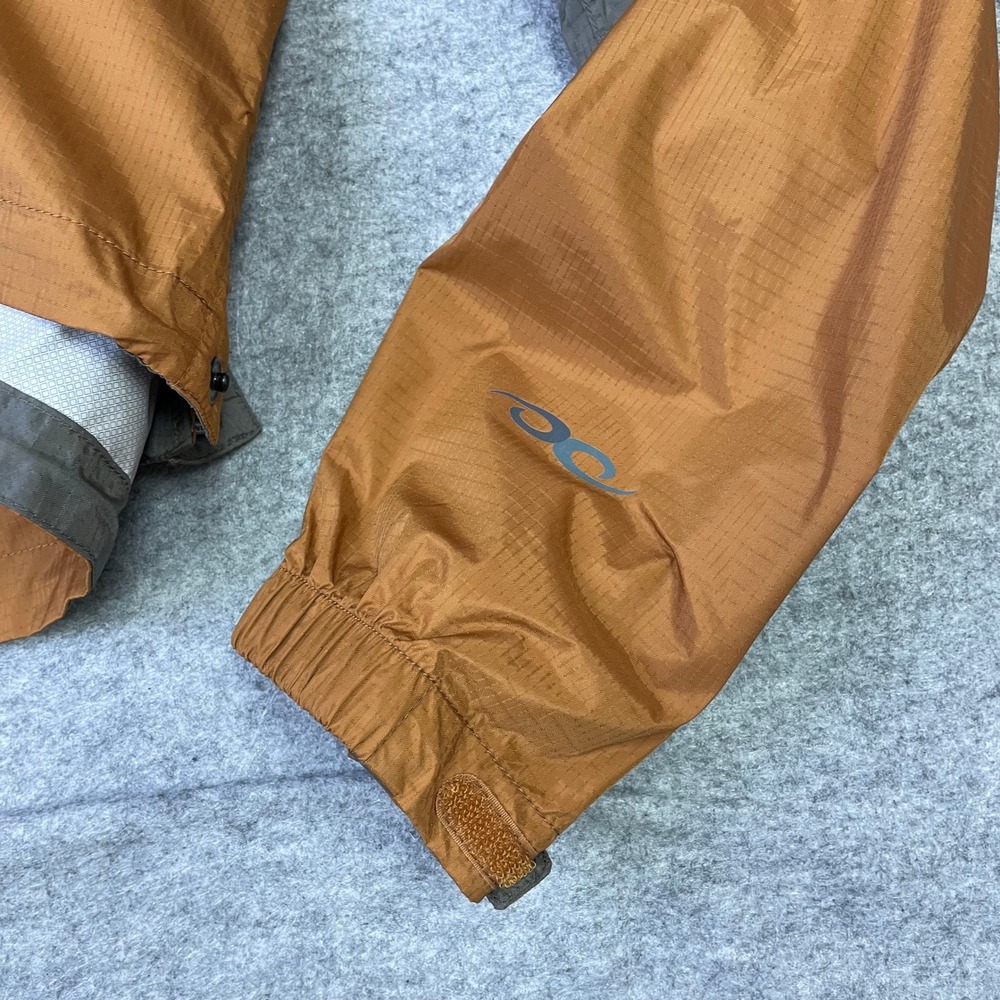 Marmot Mens PreCip Rain Jacket Large Orange Gray Waterproof Hooded Shell Vented - Picture 13 of 16